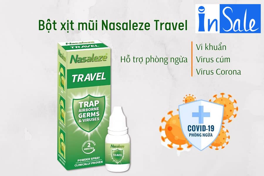 Bột xịt mũi Nasaleze hỗ trợ phòng ngừa vi khuẩn, virus