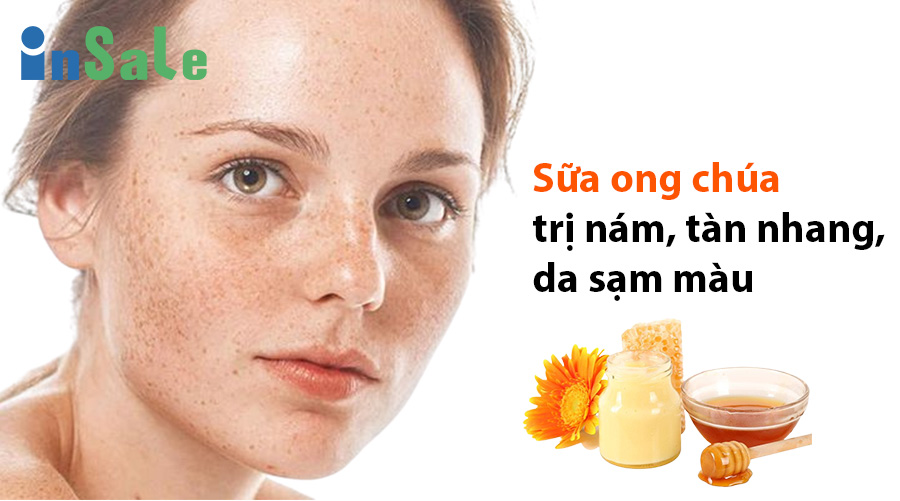 Tác dụng của sữa ong chúa với da mặt giúp trị nám, tàn nhang, da sạm màu