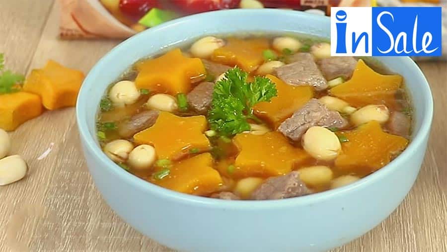 Bí nhật già nấu canh thịt bò