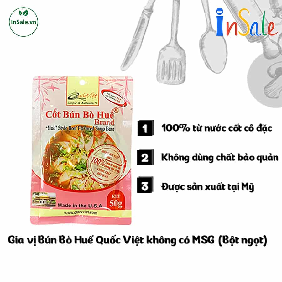 Bún bò Huế Quốc Việt được chiết xuất 100% từ thiên nhiên