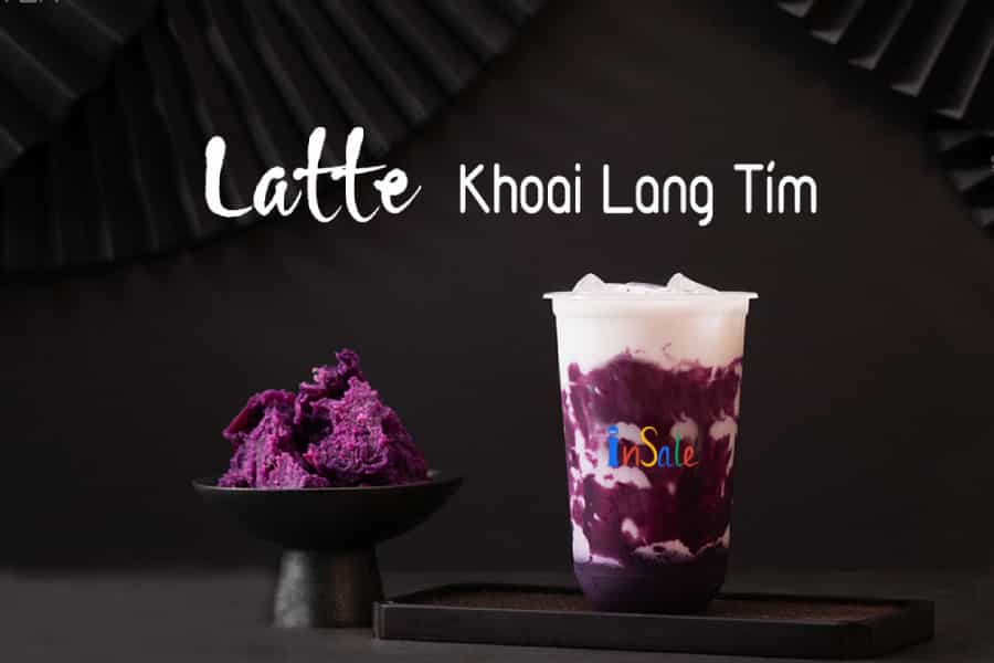 Cách làm sữa tươi latte khoai lang tím