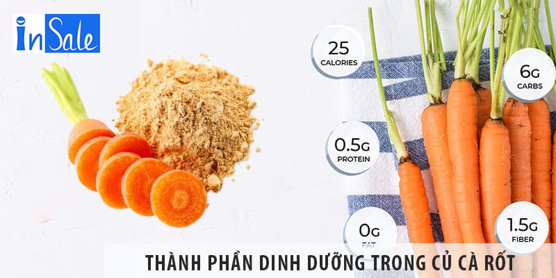 Thành phần dinh dưỡng có trong bột cà rốt