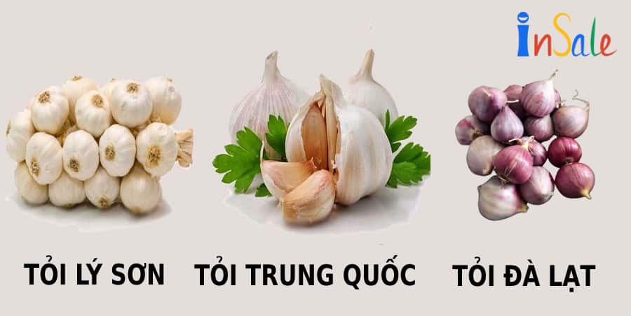 Tỏi Đà Lạt củ vừa và chắc có màu tím